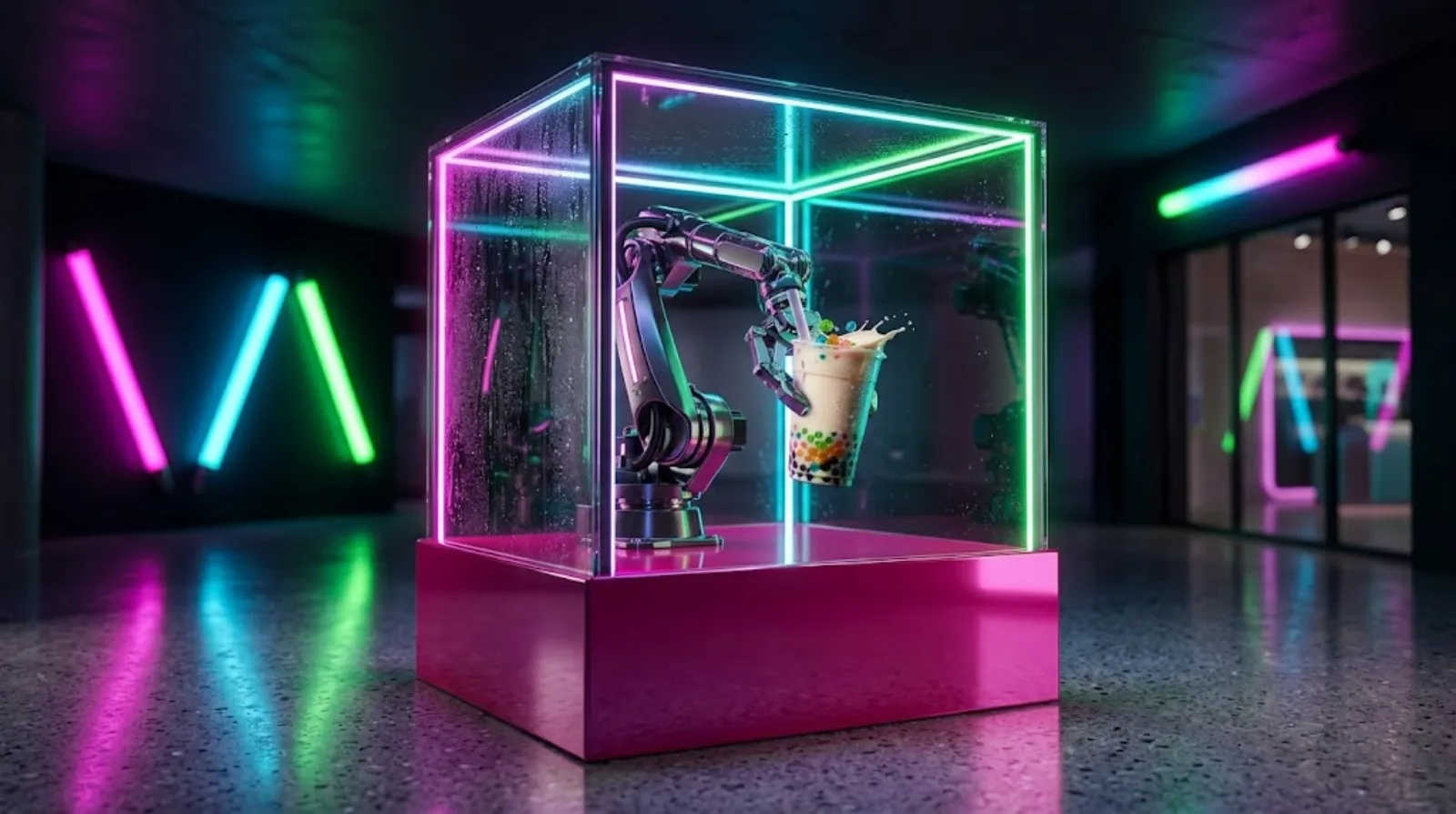 RobbaBobba robot kiosk
